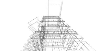 soyut mimari duvar kağıdı tasarımı, dijital konsept arkaplan