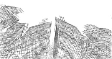 soyut mimari duvar kağıdı tasarımı, dijital konsept arkaplan