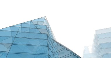 Mimari sanat konseptinde soyut çizgiler, minimum geometrik şekiller. 