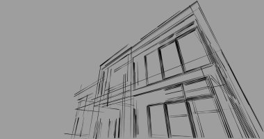 soyut mimari duvar kağıdı tasarımı, dijital konsept arkaplan