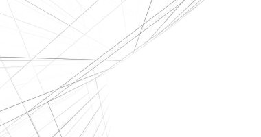 Arkaplanda mimari bina 3d illüstrasyon