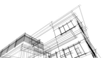 soyut mimari duvar kağıdı tasarımı, dijital konsept arkaplan