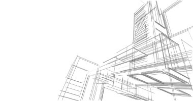 soyut mimari duvar kağıdı tasarımı, dijital konsept arkaplan