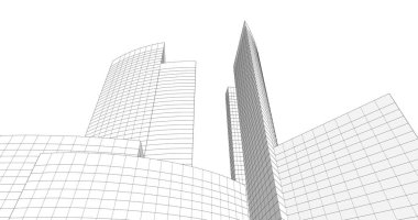 soyut mimari duvar kağıdı tasarımı, dijital konsept arkaplan