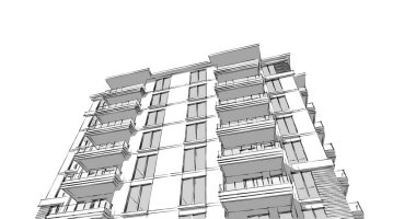 soyut mimari duvar kağıdı tasarımı, dijital konsept arkaplan