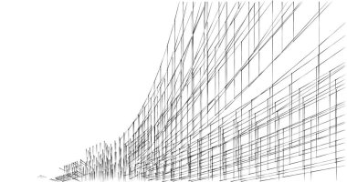 soyut mimari duvar kağıdı tasarımı, dijital konsept arkaplan