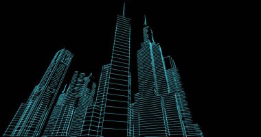 soyut mimari duvar kağıdı tasarımı, dijital konsept arkaplan