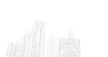 soyut mimari duvar kağıdı tasarımı, dijital konsept arkaplan