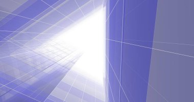 Mimari sanat konseptinde soyut çizgiler, minimum geometrik şekiller. 