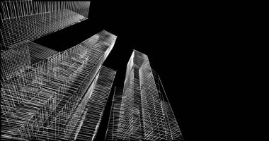 soyut mimari duvar kağıdı tasarımı, dijital konsept arkaplan