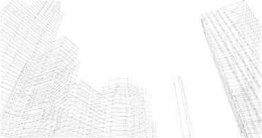 soyut mimari duvar kağıdı tasarımı, dijital konsept arkaplan