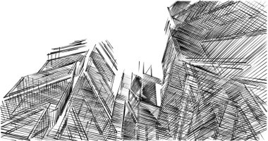 soyut mimari duvar kağıdı tasarımı, dijital konsept arkaplan