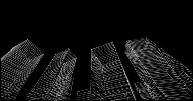 soyut mimari duvar kağıdı tasarımı, dijital konsept arkaplan