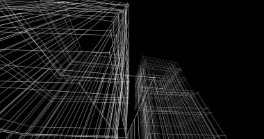 soyut mimari duvar kağıdı tasarımı, dijital konsept arkaplan