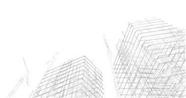 soyut mimari duvar kağıdı tasarımı, dijital konsept arkaplan