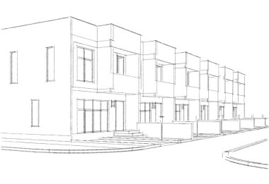 soyut mimari duvar kağıdı tasarımı, dijital konsept arkaplan