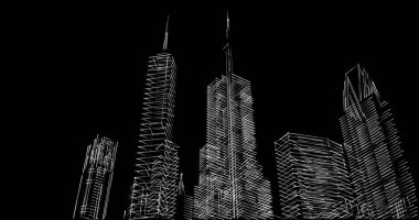 soyut mimari duvar kağıdı tasarımı, dijital konsept arkaplan