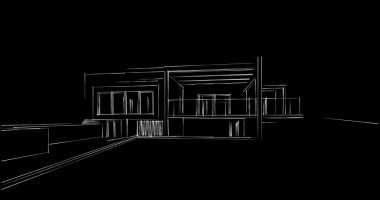 soyut mimari duvar kağıdı tasarımı, dijital konsept arkaplan