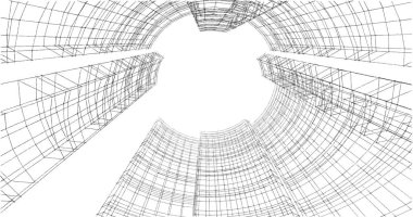 soyut mimari duvar kağıdı tasarımı, dijital konsept arkaplan