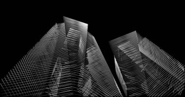 soyut mimari duvar kağıdı tasarımı, dijital konsept arkaplan