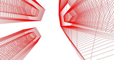 soyut mimari duvar kağıdı tasarımı, dijital konsept arkaplan