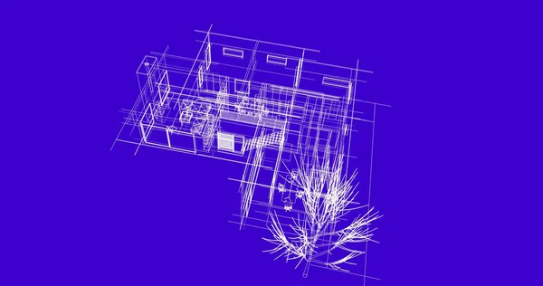 Disegno Astratto Carta Parati Architettonica Sfondo Concetto Digitale — Foto Stock