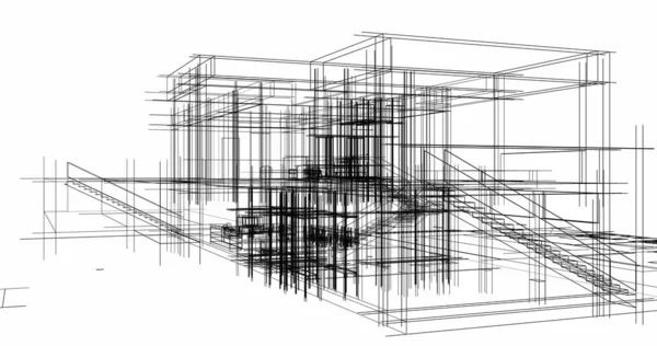 Disegno Astratto Carta Parati Architettonica Sfondo Concetto Digitale — Foto Stock