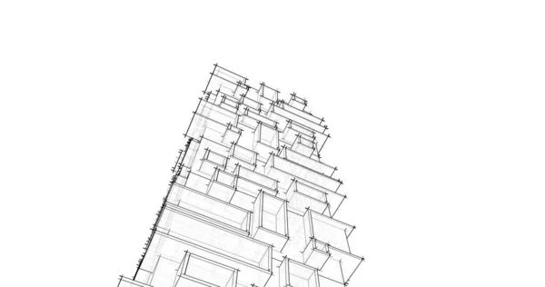 Abstrakcyjny Projekt Tapety Architektonicznej Cyfrowe Tło Koncepcyjne — Zdjęcie stockowe