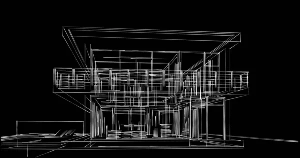 Abstrakcyjny Projekt Tapety Architektonicznej Cyfrowe Tło Koncepcyjne — Zdjęcie stockowe