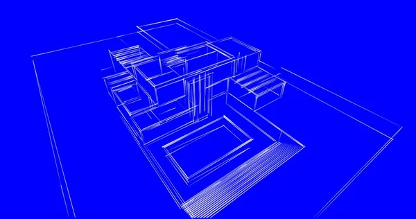 Disegno Astratto Carta Parati Architettonica Sfondo Concetto Digitale — Foto Stock