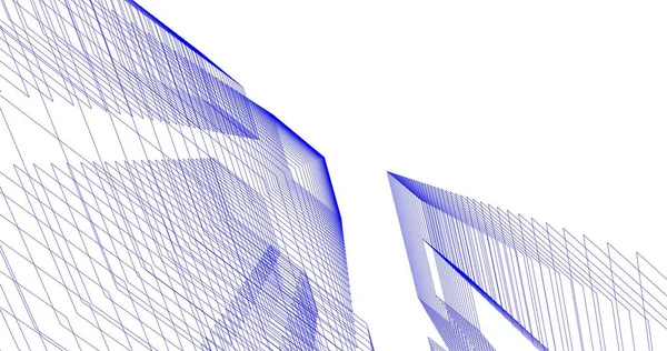 Abstrakt Arkitektonisk Tapetdesign Digital Konseptbakgrunn – stockfoto