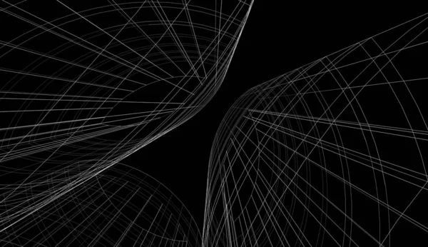 Arkaplanda mimari bina 3d illüstrasyon