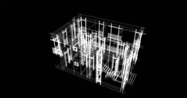 Disegno Astratto Carta Parati Architettonica Sfondo Concetto Digitale — Foto Stock