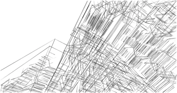 Disegno Astratto Carta Parati Architettonica Sfondo Concetto Digitale — Foto Stock