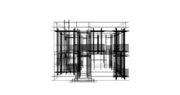 建筑墙纸设计 数字概念背景 — 图库照片