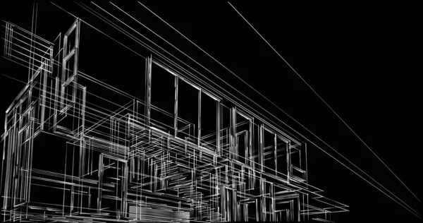 Абстрактный Архитектурный Дизайн Обоев Цифровой Концепт Фон — стоковое фото