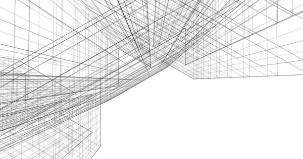 建筑墙纸设计 数字概念背景 — 图库照片