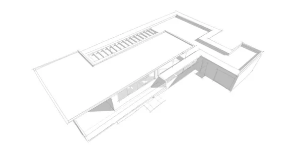 Abstrakt Arkitektonisk Tapetdesign Digital Konseptbakgrunn – stockfoto