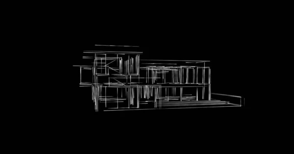 Formas Geométricas Mínimas Líneas Arquitectónicas — Foto de Stock