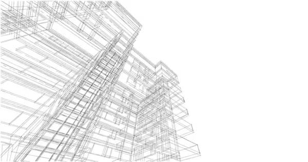 最小几何建筑设计 — 图库照片