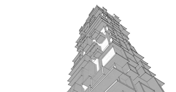 Абстрактный Архитектурный Дизайн Обоев Цифровой Концепт Фон — стоковое фото