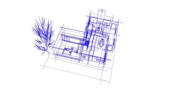 Abstrakte Architektonische Tapete Design Digitales Konzept Hintergrund — Stockfoto