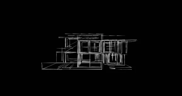 Minimalne Kształty Geometryczne Linie Architektoniczne — Zdjęcie stockowe