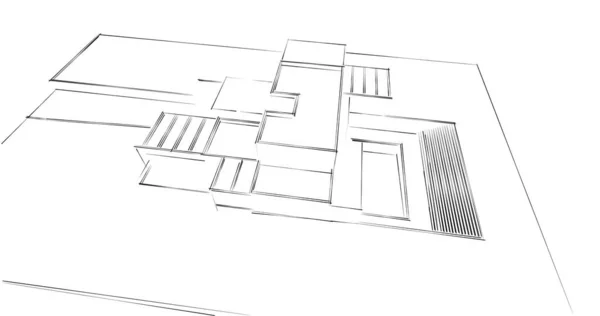 Abstrakcyjny Projekt Tapety Architektonicznej Cyfrowe Tło Koncepcyjne — Zdjęcie stockowe