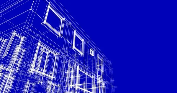 Mimari sanat konseptinde soyut çizgiler, minimum geometrik şekiller. 