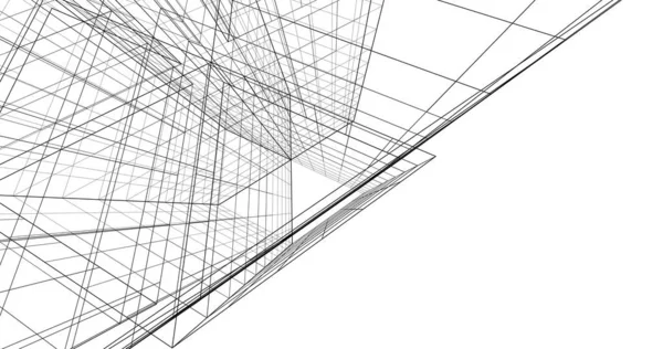 Abstraktní Architektonický Design Tapet Digitální Koncept Pozadí — Stock fotografie