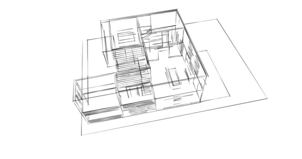 Disegno Astratto Carta Parati Architettonica Sfondo Concetto Digitale — Foto Stock