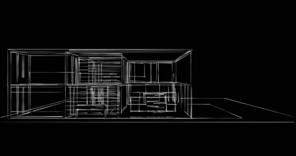 建筑墙纸设计 数字概念背景 — 图库照片