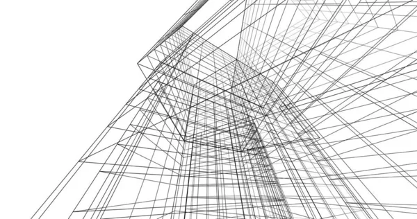 Абстрактный Архитектурный Дизайн Обоев Цифровой Концепт Фон — стоковое фото