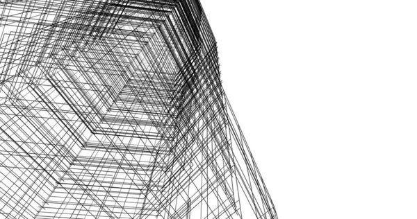 Architecture Bâtiment Illustration Sur Fond — Photo